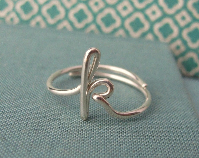 Custom Initial Ring-any Initial Available - Etsy