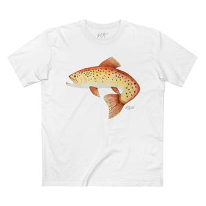 Short Sleeve T-shirt - Brown Trout 1 by Keaton Hinze