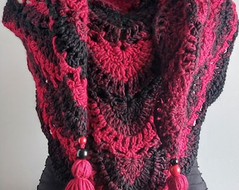Handmade crochet shawl - Unique piece - Women's accessory