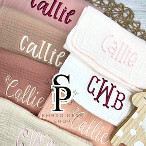 Baby Girl Shower Gift Set,Personalized Baby Burp Cloth Set,Baby Girl Monogrammed Burp Cloths,Embroidered Baby Burp Cloth Set,Burp Cloth Set