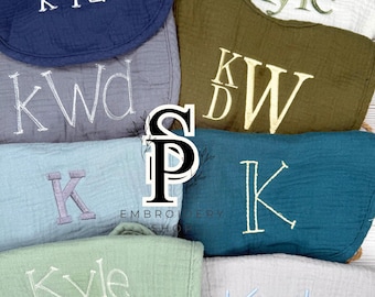 Baby Boy Shower Gift Set,Personalized Baby Bib Set,Baby Boy Monogrammed Bib Set,Embroidered Baby Bib Set,Baby Boy Neutral Bib Set