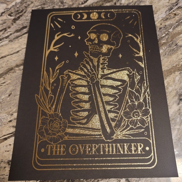 The Overthinker Tarot Card Foil Print