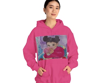 Sudadera unisex con capucha artística: sudadera con gráficos vibrantes, mezcla acogedora