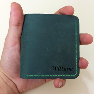 Billetera personalizada, billetera de cuero plegable hecha a mano, billetera de cuero real, billetera plegable, billetera para efectivo, billetera de piel de vaca, billetera para tarjetas hecha a mano