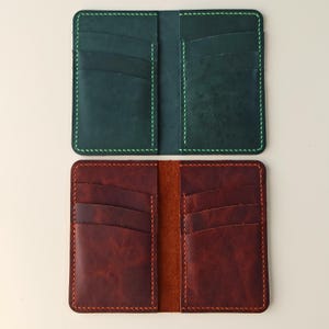 Porta carte fatto a mano, porta carte in pelle, porta biglietti da visita in pelle, porta carte di credito, porta carte in pelle, porta carte di credito