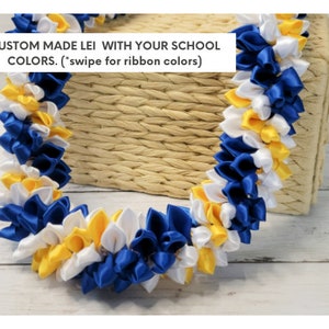 Custom Made to Order Spiral Lei in School Colors (Choose up to 3 colors) - Allow up to 4 weeks for Delivery