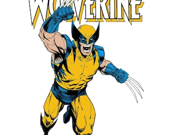 Vintage Wolverine shirtontwerp voor voor- en achterkant (2 PNG-bestanden) | Retro streetwear digitale download