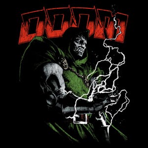 Vintage Dr. Doom Front & Back Shirt Design (2 PNG Files) | Retro Streetwear Digital Download