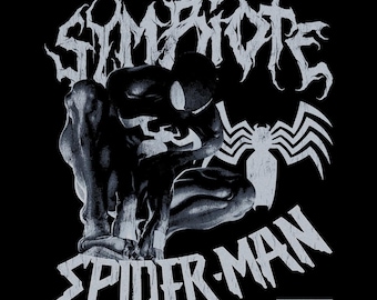 Symbiote Spiderman T-shirtprint | Vintage streetwear design (digitale download)