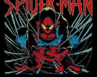 Vintage Spiderman streetwear design | Retro stripkunst (digitale download)