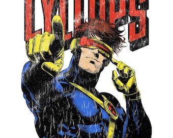 Vintage Cyclops shirtontwerp voor voor- en achterkant (2 PNG-bestanden) | Retro streetwear digitale download