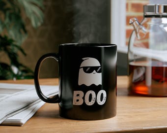 Halloween Mug, Funny Coffee Mug with Ghost, Boo coffee cup, Gift for October, Spooky mugs, Halloween Gift