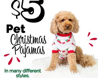 Festive Christmas Truck Dog Pajamas | Cozy Christmas PJs for Dogs | Holiday Pet Outfit