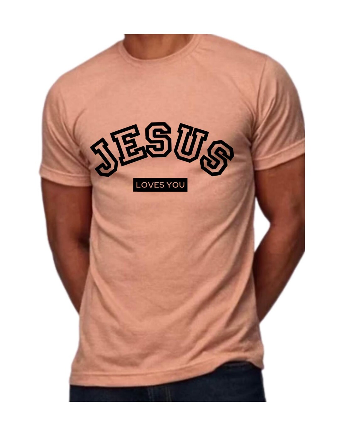 Jesus Loves You Plus Size Graphic Tee