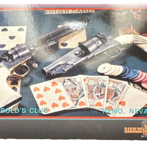 Serie de anuncios de coleccionistas de Harolds Club, juegos de azar, postal antigua de Reno, Nevada