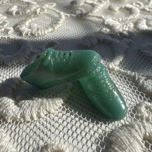 Vintage Barbie Schuhe: Squishy Grüne Sneakers Tennisschuhe Marke Japan