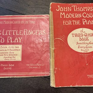 Lot of 2 1936 & 1938 John Thompson&#39;s  Modern Course For The Piano Books