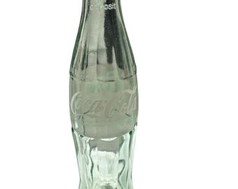 Vintage Coca-Cola Green Glass Bottle, Hobbleskirt Contour, Mae West