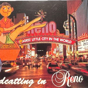 Wildcatting em Reno Travel Series Jogo Cartão postal vintage Reno Nevada Casal