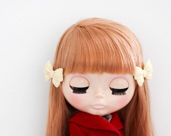 Haarspeldset met strik Haarstukje Poppenhaaraccessoire Kies je kleur!