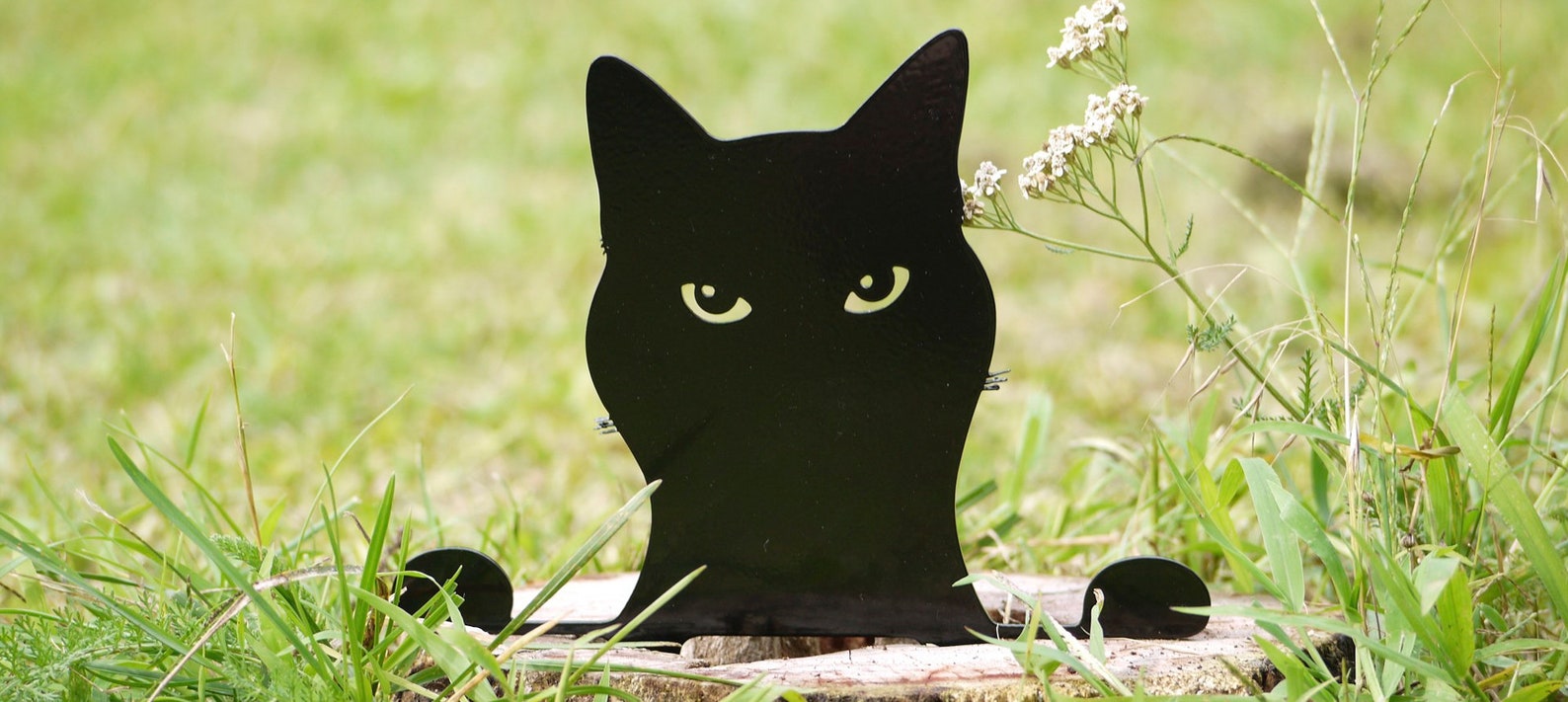 Cat Garden Sculpture Kitty Yard Art Lawn Ornament of Metal Etsy UK