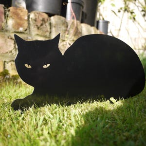 Cat Garden Sculpture Yard Art, Sphinx Metal Outdoor Ornament
