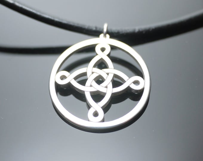 Silver Celtic Cross Pendant, Necklace Charm