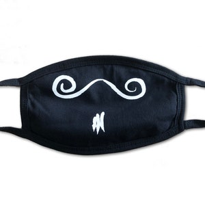 Face Mask, Fun Face Covering, Boulanger Mustache Design in Cotton image 2