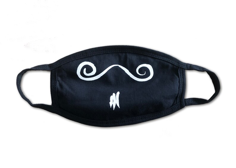 Face Mask, Fun Face Covering, Boulanger Mustache Design in Cotton image 2