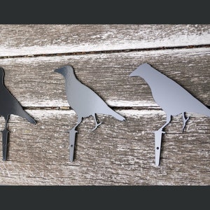 Raven Crow Garden Ornaments, made from Metal