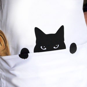 Cat Peeping Kitchen Apron