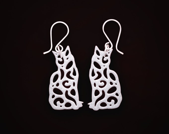 Kitty Cat Earrings, Cat Memorial Gift, Cat Gift For Wife