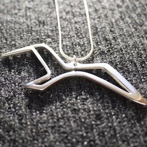 Silver Bird Pendant Necklace, Coastal Seaside Seabird Jewelry
