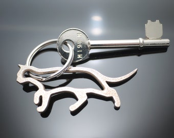 Stalking Cat Keyring, Cat Person Gift Prowling Cat Sleutelhanger voor Kat Lover