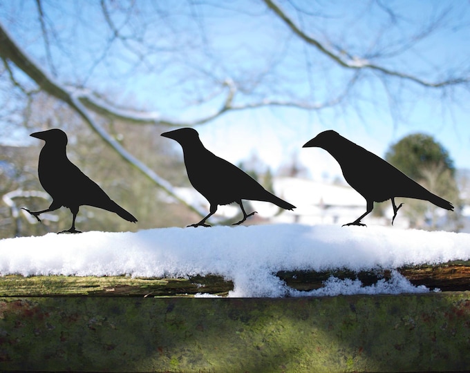 Crow Garden Sculpture Gifts, Raven Bird Yard Art