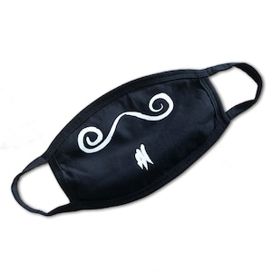 Face Mask, Fun Face Covering, Boulanger Mustache Design in Cotton image 3