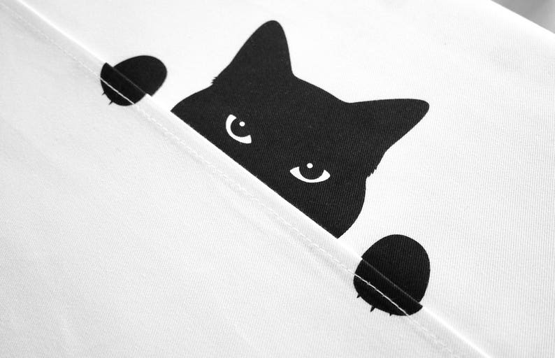 Cat Peeping Kitchen Apron