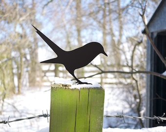 Garden Bird Ornament, Metal Bird Sculpture, Garden Bird Decor