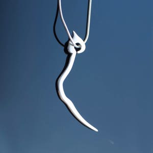 Silver Cat Pendant, Special Cat Jewelry Gift for her Birthday image 2