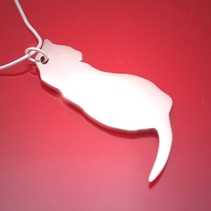 Silver Cat Pendant, Kitty Charm Jewelry Perfect for Cat Lovers