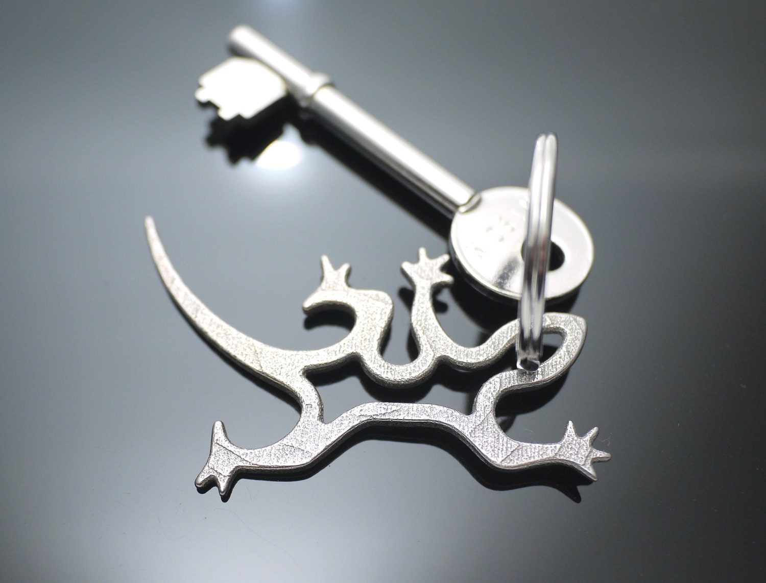 Gecko Keychain Lizard Keyring Gift for Reptile Lover