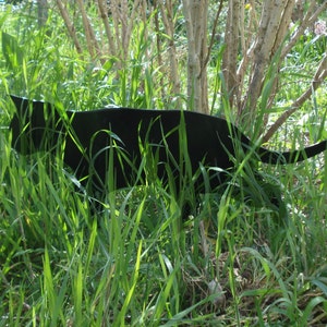 Cat Garden Sculpture, Prowling Cat Decor image 2