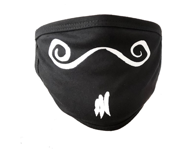 Face Mask, Fun Face Covering, Boulanger Mustache Design in Cotton image 4