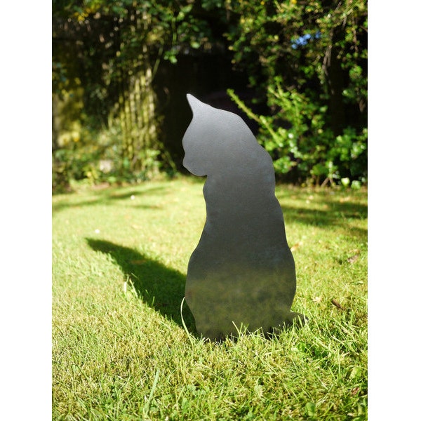 Cat Garden Sculpture, Kitty Metal Yard Art