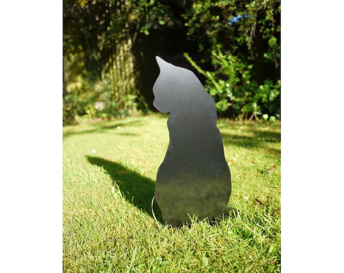 Cat Garden Sculpture, Kitty Metal Yard Art