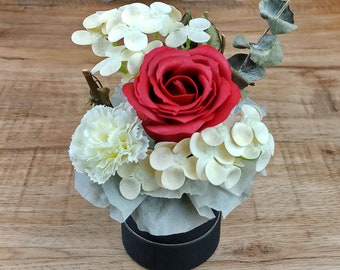 Soap flower bouquet, soap flower gift, gift for her, Home decor, Mother's Day gift, forever rose, heart flower dome  PF-006