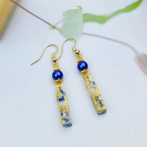 Resin flower earring Real flower earring Pressed flower dried flower ER010