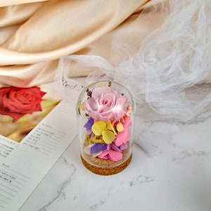 MINI Eternal rose glass dome, Preserved flower gift, gift for her, Valentine&#39;s Day, Mother&#39;s Day gift, forever rose,  PF-003