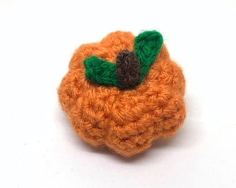 Crochet Pumpkin Brooch