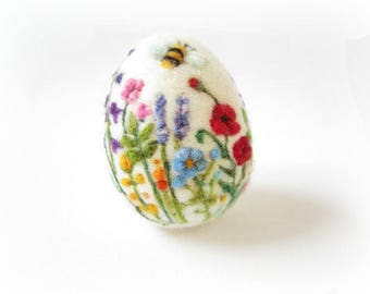Easter egg,Felted egg,Easter ornament,collectible, miniature art